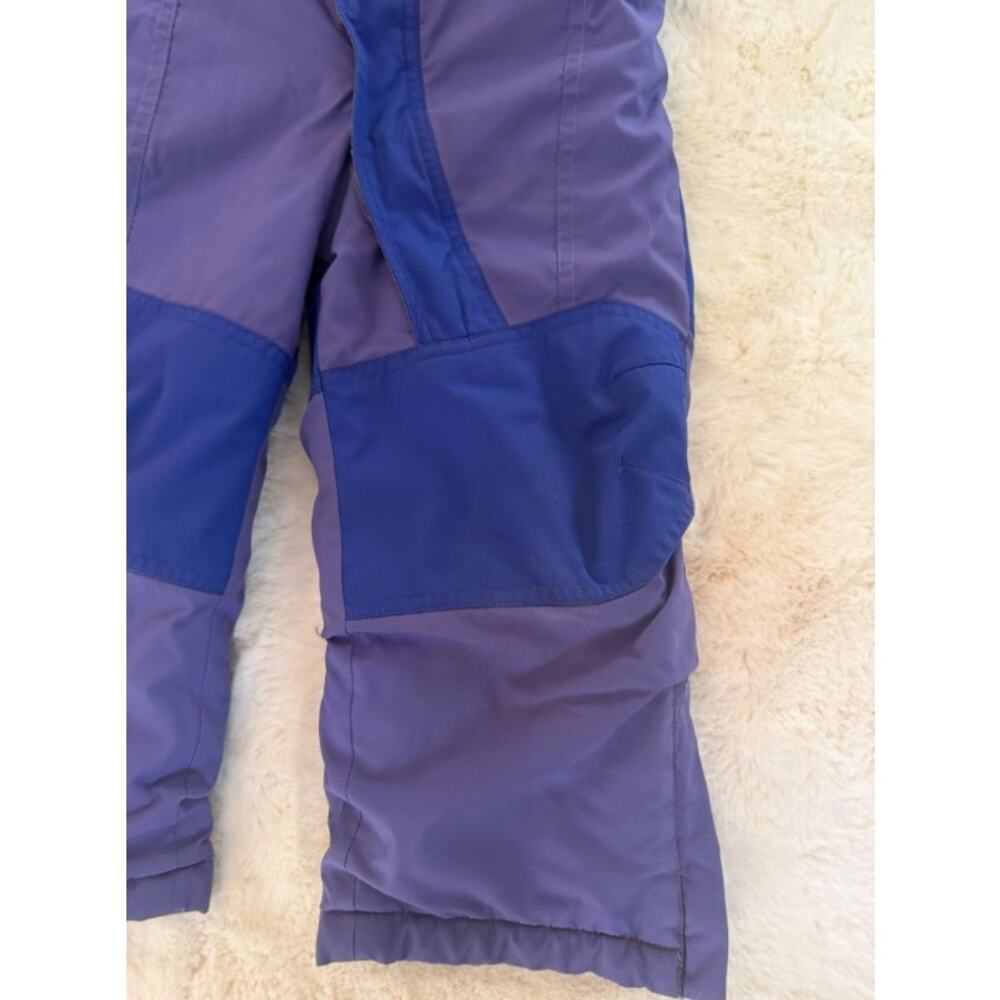 L.L.Bean Kids Hooded One-Piece Snowsuit Purple Blue 3T - Picture 5 of 9
